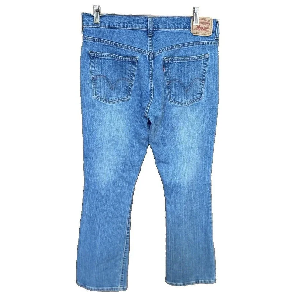 Levi's 515 Women's Nouveau Mid-Rise Boot Cut Denim Blue Jeans Size 8 MIS